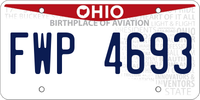 OH license plate FWP4693