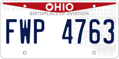 OH license plate FWP4763
