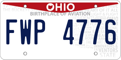 OH license plate FWP4776