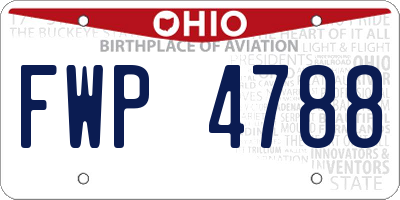 OH license plate FWP4788
