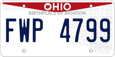 OH license plate FWP4799