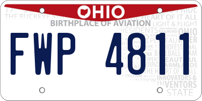 OH license plate FWP4811