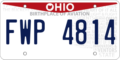 OH license plate FWP4814