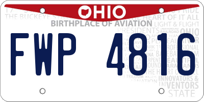 OH license plate FWP4816