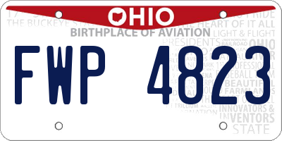 OH license plate FWP4823