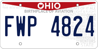 OH license plate FWP4824