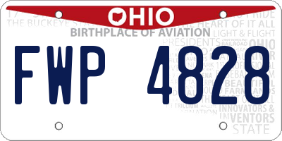 OH license plate FWP4828
