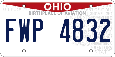 OH license plate FWP4832