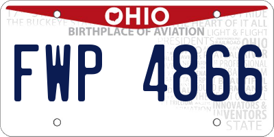 OH license plate FWP4866