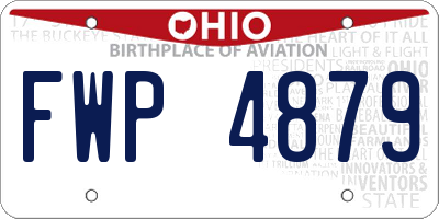 OH license plate FWP4879