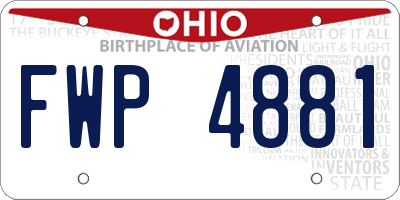 OH license plate FWP4881