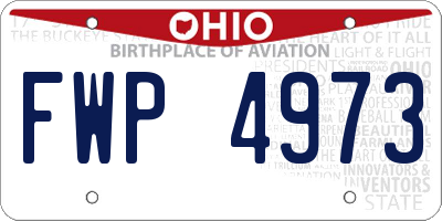 OH license plate FWP4973
