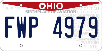OH license plate FWP4979