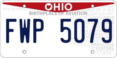 OH license plate FWP5079