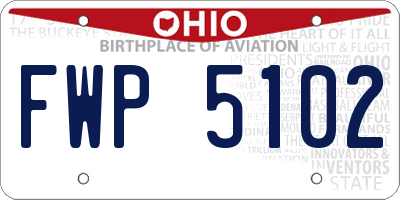 OH license plate FWP5102