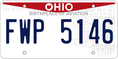 OH license plate FWP5146