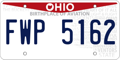OH license plate FWP5162