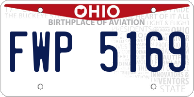 OH license plate FWP5169