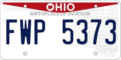 OH license plate FWP5373