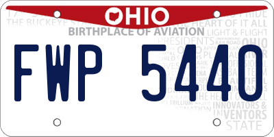OH license plate FWP5440