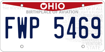 OH license plate FWP5469