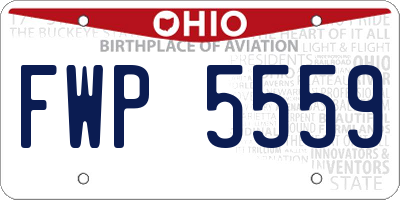 OH license plate FWP5559