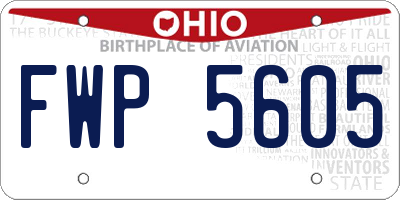 OH license plate FWP5605