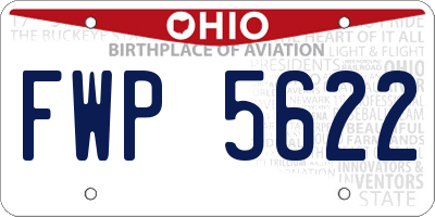 OH license plate FWP5622