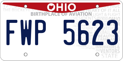 OH license plate FWP5623