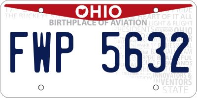 OH license plate FWP5632