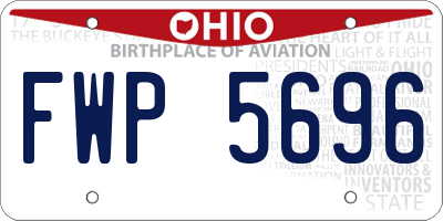 OH license plate FWP5696