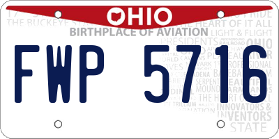 OH license plate FWP5716