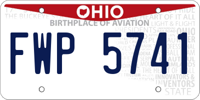 OH license plate FWP5741