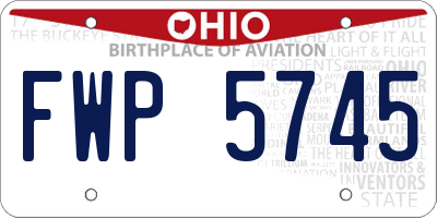 OH license plate FWP5745
