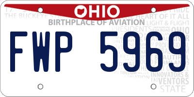 OH license plate FWP5969