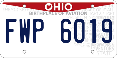 OH license plate FWP6019
