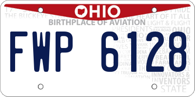 OH license plate FWP6128