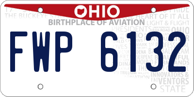 OH license plate FWP6132