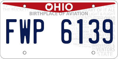 OH license plate FWP6139