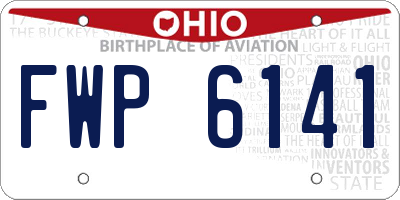 OH license plate FWP6141