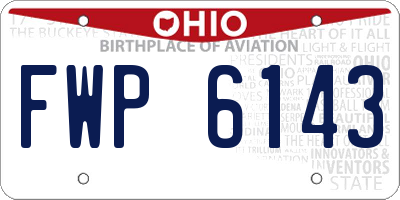 OH license plate FWP6143