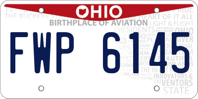 OH license plate FWP6145