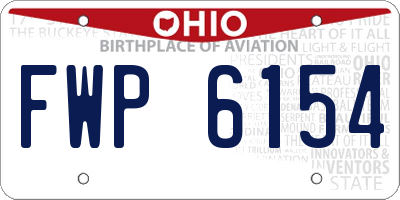 OH license plate FWP6154
