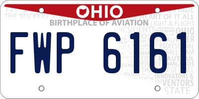 OH license plate FWP6161