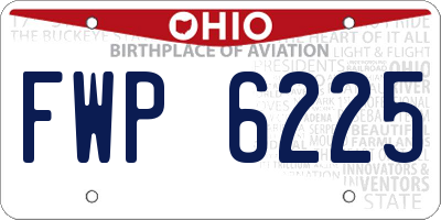 OH license plate FWP6225