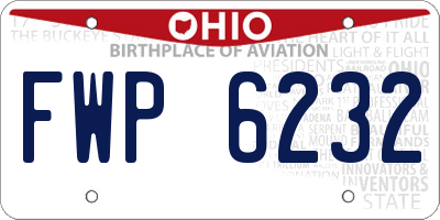 OH license plate FWP6232