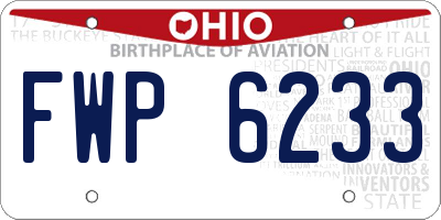 OH license plate FWP6233