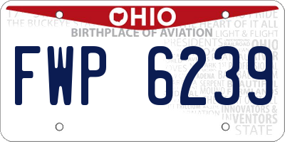 OH license plate FWP6239