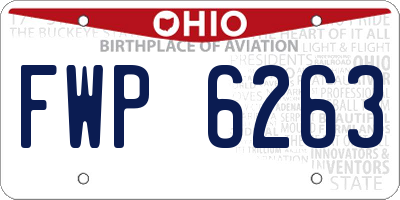 OH license plate FWP6263