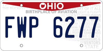 OH license plate FWP6277